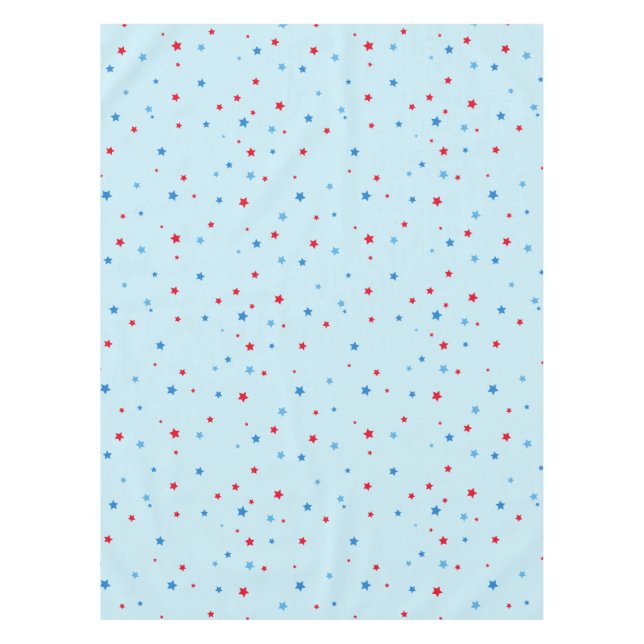 Red and Blue Star Tableclout Tischdecke (Vorderseite)