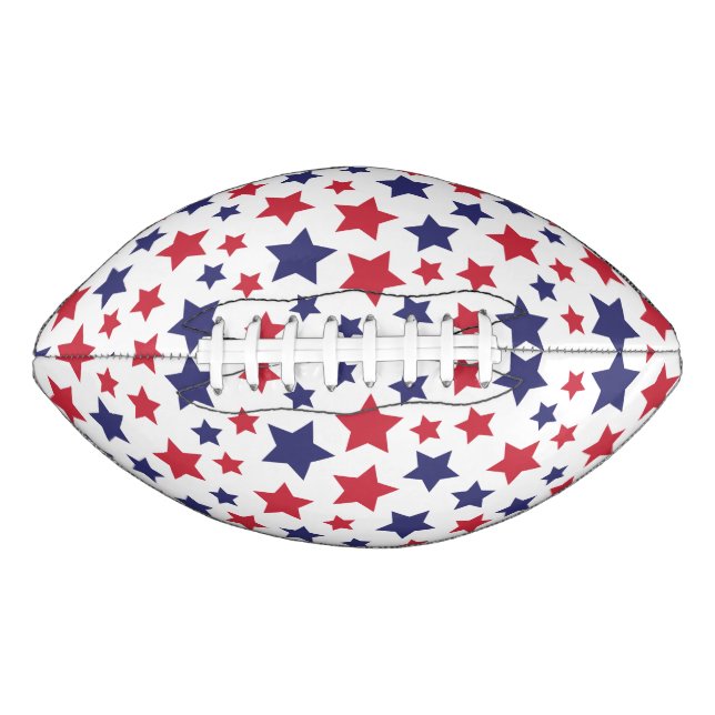 Red and Blue Stars, 4th of July, White Background Football (Vorderseite)