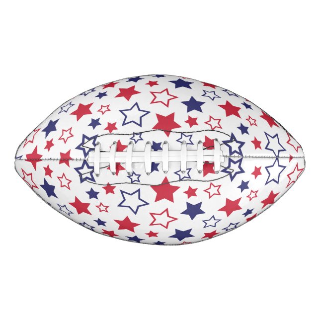 Red and Blue Stars, 4th of July, White Background Football (Vorderseite)