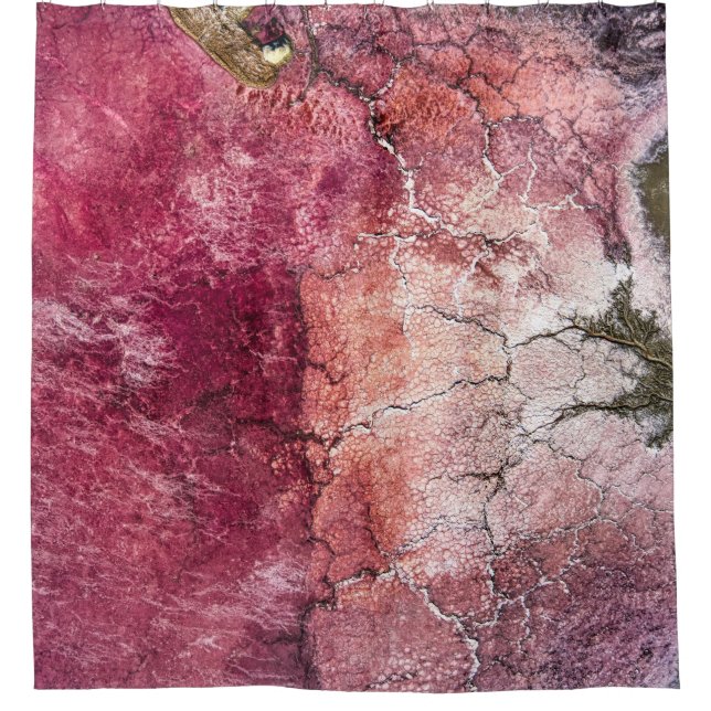 Red and brown abstract painting duschvorhang (Vorderseite)