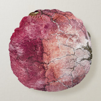 Red and brown abstract painting rundes kissen