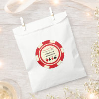Red and Cream Las Vegas Poker Chip Wedding