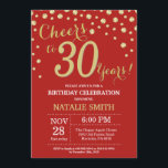 Red and Gold 30. Geburtstag Diamant Einladung<br><div class="desc">30. Geburtstag Einladung mit Red und Gold Glitzer Diamond Hintergrund. Gold Confetti. Erwachsener Geburtstag. Männer oder Frauen zum Geburtstag. Für weitere Anpassungen klicken Sie bitte auf die Schaltfläche "Anpassen" und verwenden Sie unser Designwerkzeug,  um diese Vorlage zu ändern.</div>
