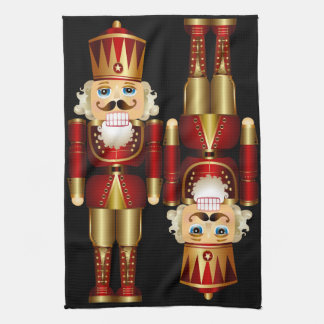 Red and Gold Christmas Nutcrackers Küchentücher