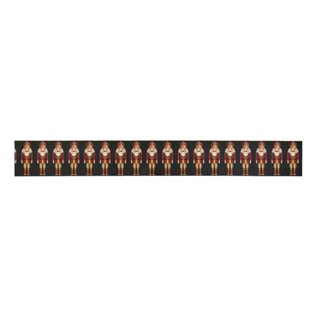 Red and Gold Christmas Nutcrackers Ripsband (Vorderseite)