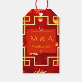 Red and Gold Dragon Wedding Geschenkanhänger