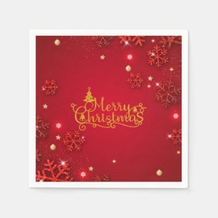 Red and Gold Luxury Weihnachten Serviette