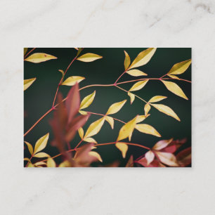 Red and Gold Mini Print Visitenkarte