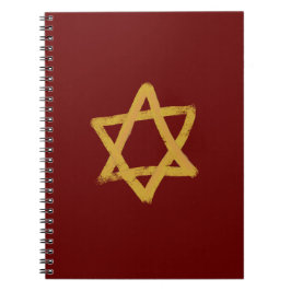 Red and Gold Star des David-Notebooks Notizblock
