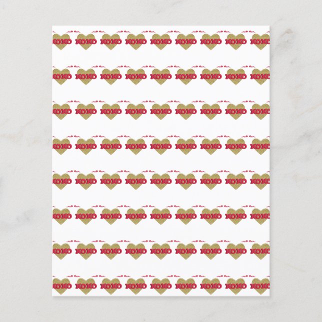 Red and Gold Valentine Scrapbook Paper (Vorderseite)