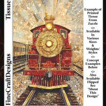 Red and Gold Vintag Loco, Mosaic DH3L Decoupage