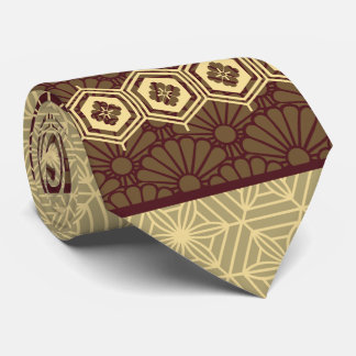 Red and Golden Tortoise Pattern Krawatte