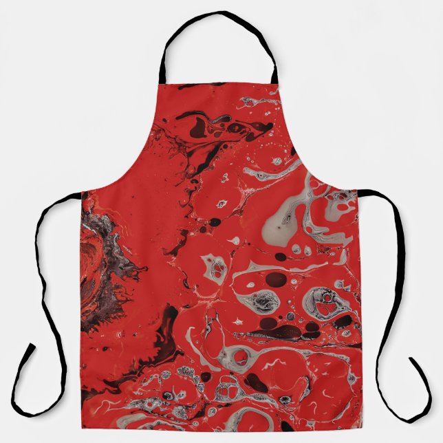 Red and gray abstract painting schürze (Vorderseite)