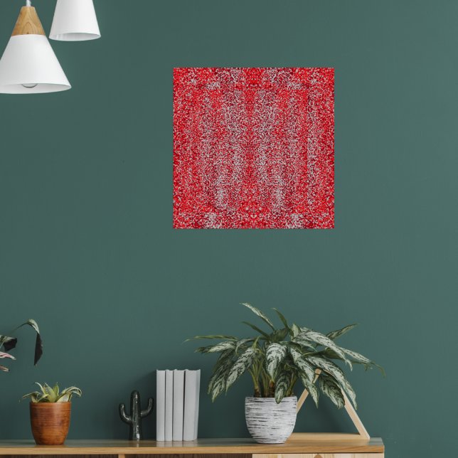 Red and Gray Dots Reflections Poster (Wohnzimmer 1)