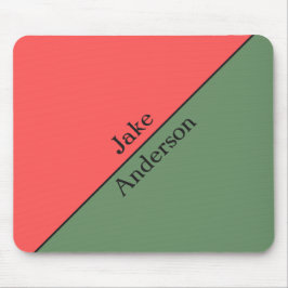 Red and Green 45 Degrees Minimalist Mousepad