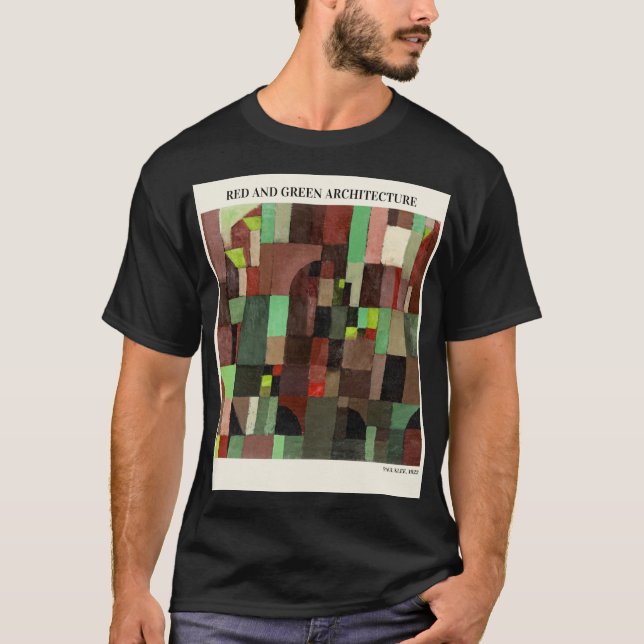RED AND GREEN ARCHITECTURE by Paul Klee , Abstrakt T-Shirt (Vorderseite)