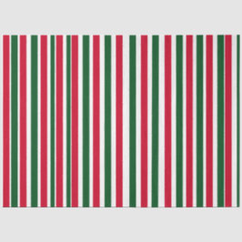 Red and Green Candy Cane Weihnachtsstreifen Seidenpapier