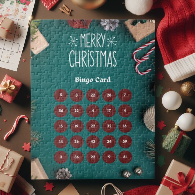 Red and Green Christmas Bingo Jigsaw Puzzle (Von Creator hochgeladen)