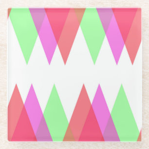 Red and Green Dreiecke Glasuntersetzer