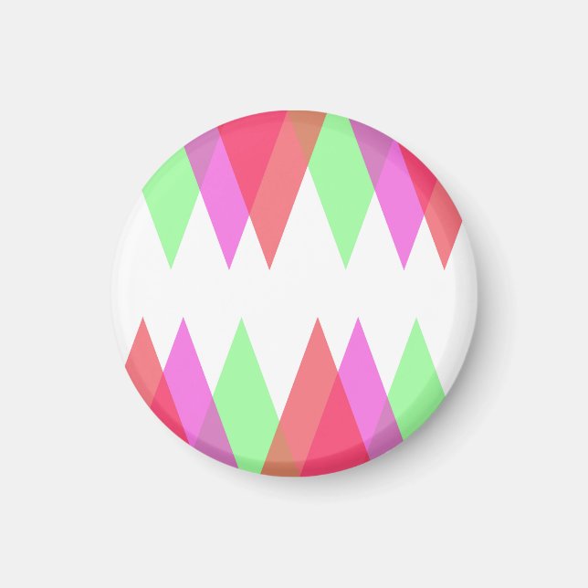 Red and Green Dreiecke Magnet (Vorne)