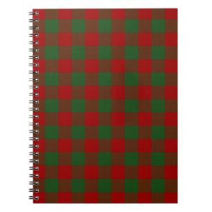 Red and Green Gingham Pattern Notizblock