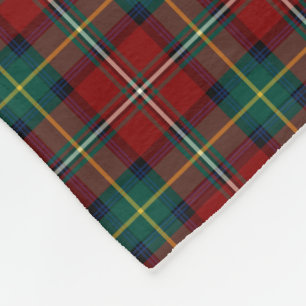 Red and Green Kariert Clan Boyd Tartan Fleecedecke