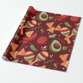 Red And Green Mexican Food Geschenkpapier
