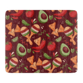Red And Green Mexican Food Schneidebrett