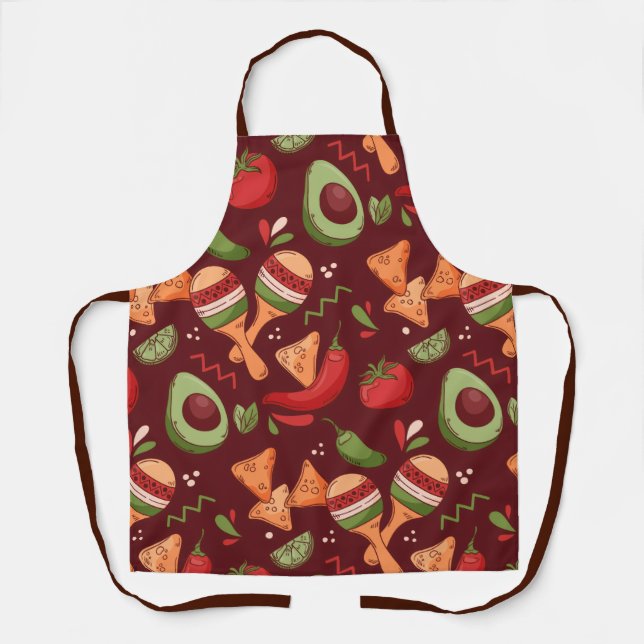 Red And Green Mexican Food Schürze (Vorderseite)