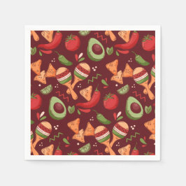 Red And Green Mexican Food Serviette