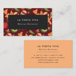 Red And Green Mexican Food Visitenkarte