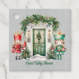 Red and Green Nutcracker Baby Dusche Vielen Dank Geschenkanhänger