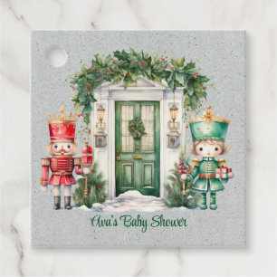 Red and Green Nutcracker Baby Dusche Vielen Dank Geschenkanhänger