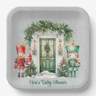 Red and Green Nutcracker Baby Shooter Pappteller