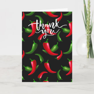Red and Green Peppers Thank You Note Dankeskarte