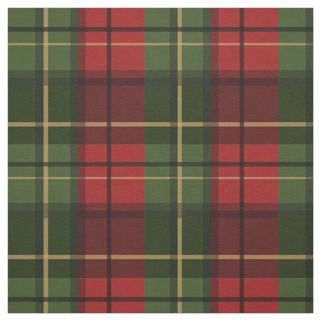Red And Green Plaid Tartan Pattern Stoff (Muster)