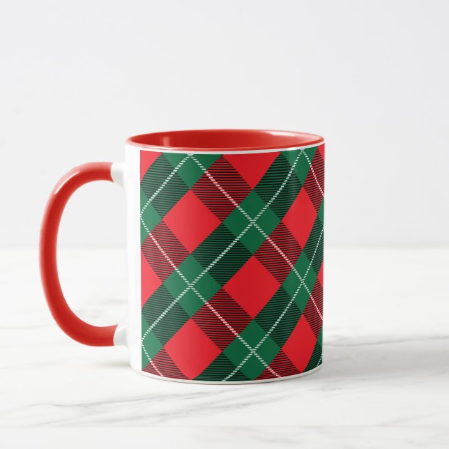 Red and Green Plaid  Tasse (Links)