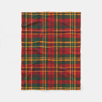 Red and Green Tartan Plaid Pattern Fleecedecke