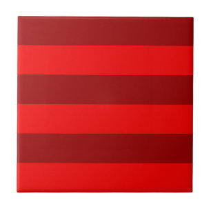 Red and Maroon Stripes Design Fliese