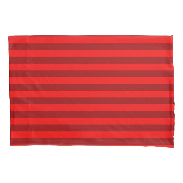 Red and Maroon Stripes Design Kissenbezug (Vorderseite)