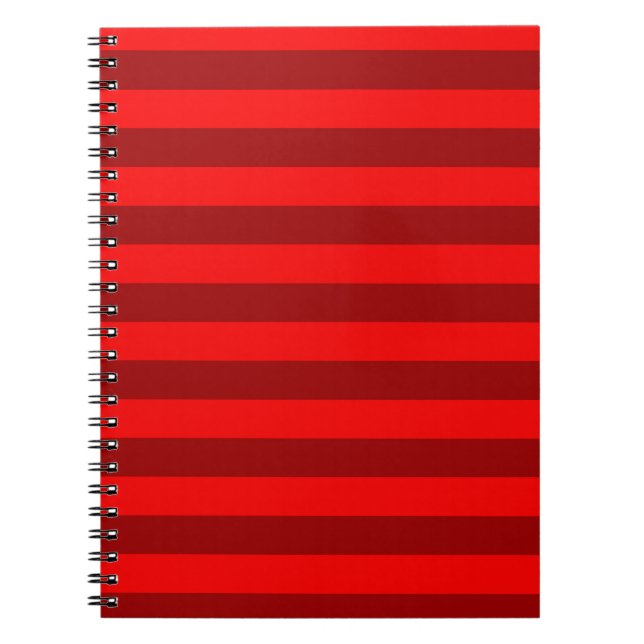 Red and Maroon Stripes Design Notizblock (Vorderseite)