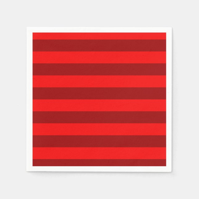 Red and Maroon Stripes Design Serviette (Vorderseite)