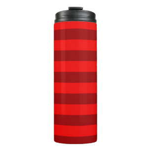Red and Maroon Stripes Design Thermosbecher