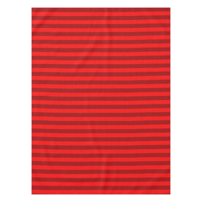 Red and Maroon Stripes Design Tischdecke (Vorderseite)