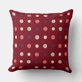 Red and Mauve Dots Kissen