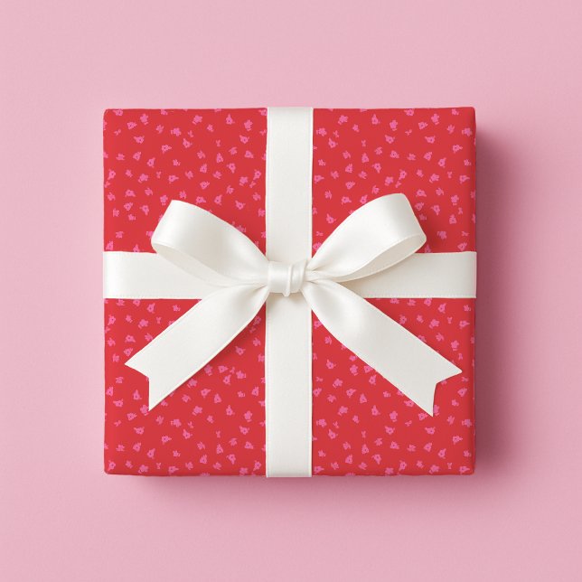 Red and Pink Floral Wrapping Paper Geschenkpapier (Everyday Gifting)