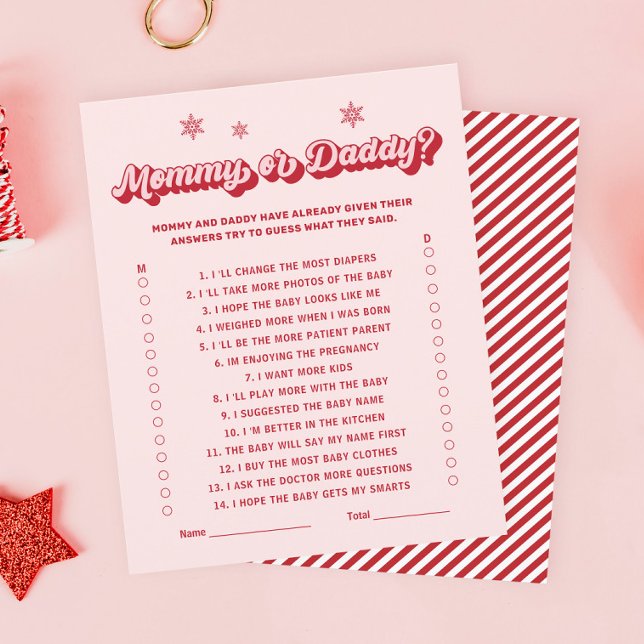 Red and Pink Weihnachtsdusche Ratet Wer Game (Von Creator hochgeladen)