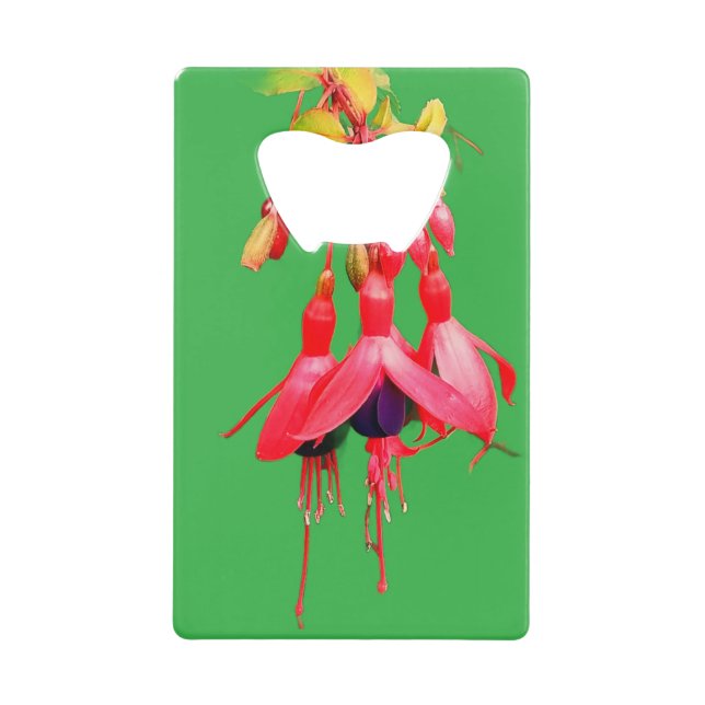 Red and purple flowers geldbeutel flaschenöffner (Vorderseite)