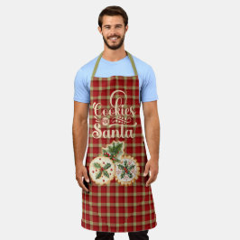 Red and Tan Plaid Cookies for Santa Schürze