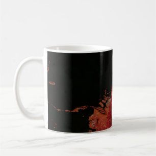 Red and white abstract painting kaffeetasse